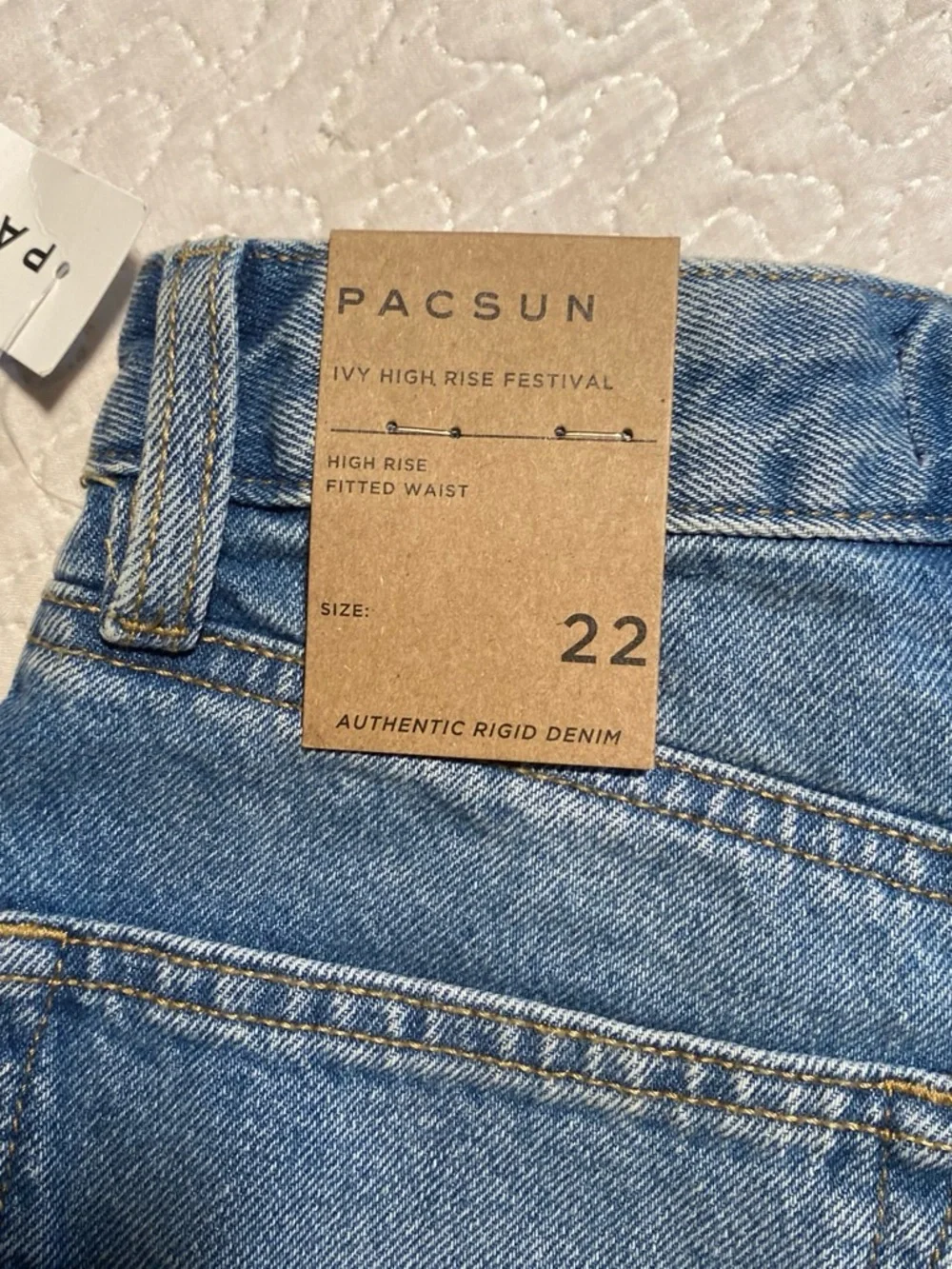 High-Waist Blue Denim Cutoff Shorts